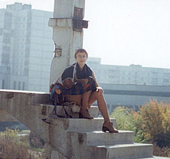 Юлия Шекет на фоне Харькова (см. кр. х-ку)